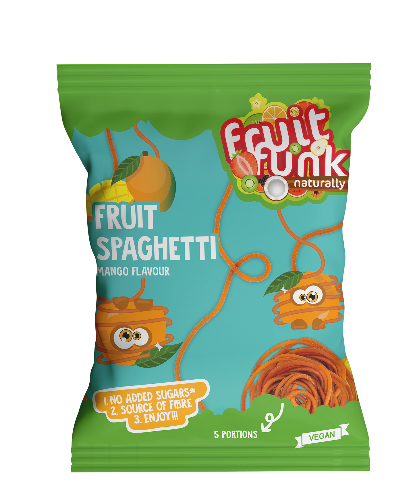 FRUIT SPAGHETTI Mango garšas augļu stīdziņas 100g