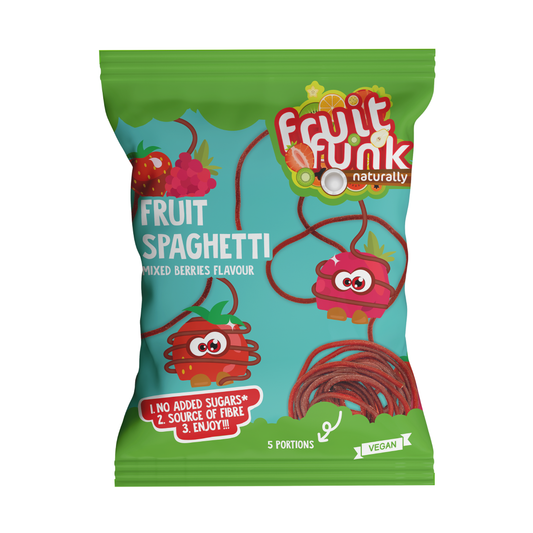 FRUIT SPAGHETTI Segamarjamaitselised puuviljanöörid 100g