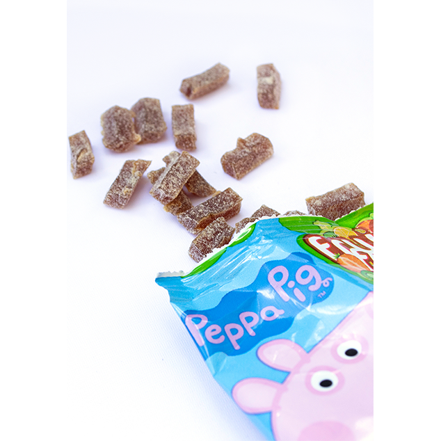 Fruitfunk Põrsas Peppa happybag - 100% puuviljadest, vegan, gluteenivaba ja ilma lisatud suhkruta, snäkid lastele.