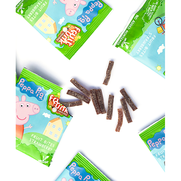 Fruitfunk Põrsas Peppa multibag - 100% puuviljadest, vegan, gluteenivaba ja ilma lisatud suhkruta, snäkid lastele.
