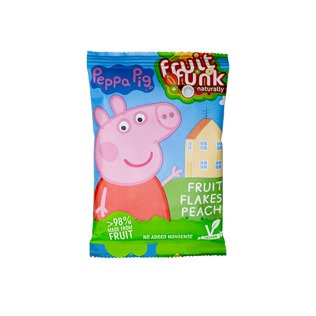 Fruitfunk Põrsas Peppa happybag - 100% puuviljadest, vegan, gluteenivaba ja ilma lisatud suhkruta, snäkid lastele.
