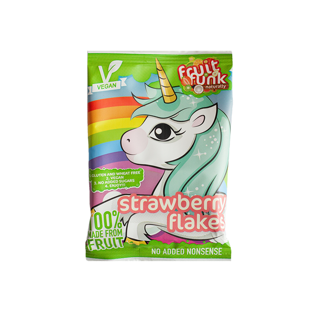 Fruitfunk Ükssarvik happybag - 100% puuviljadest, vegan, gluteenivaba ja ilma lisatud suhkruta, snäkid lastele.